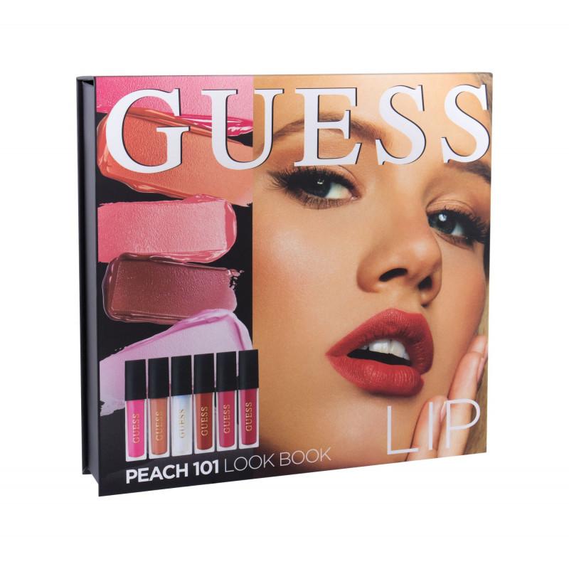 Guess Peach 101 Collection Lip Kit: 3 Lipgloss + 3 Lipsticks + 1 Mirror