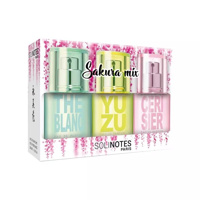 Solinotes Paris Sakura Mix - 3 x 15ml Edp ThǸ Blanc, Yuzu & Fleur de Cerisier (W)