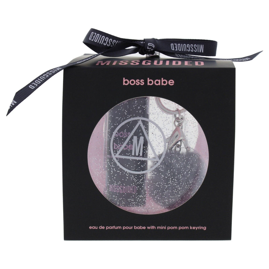 Set - Missguided Boss Babe Ornament - 10ml EDP Spray + Pompom Key Ring for Women