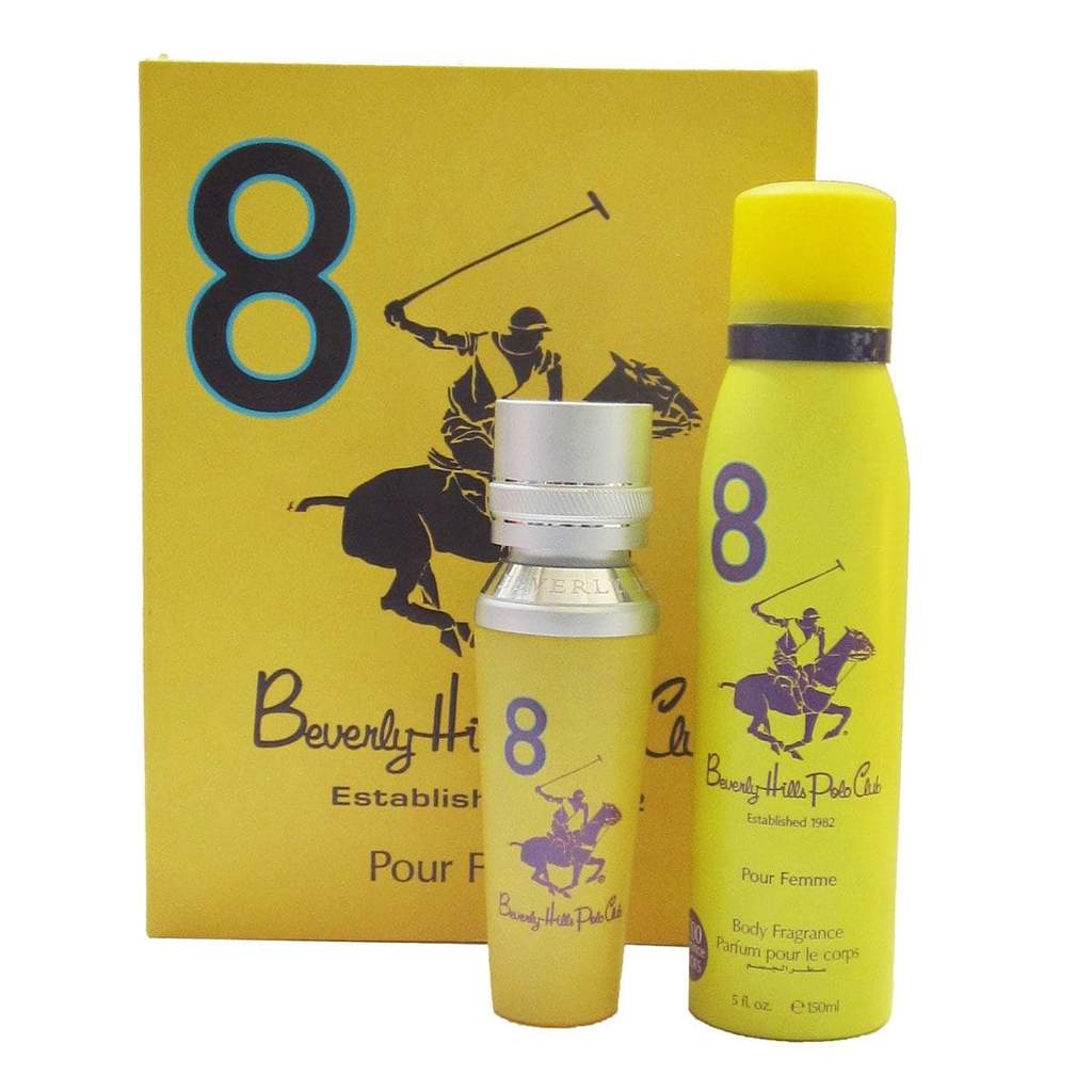 Set - Beverly Hills Polo Club #8 Womens Gift Set - EDP 50ml + Deodorant Spray