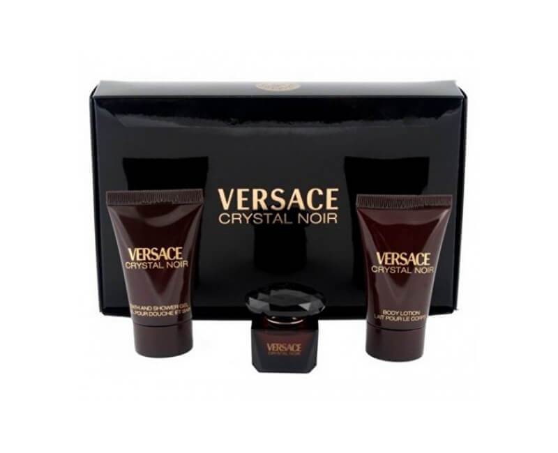 Damage - Set Versace Crystal Noir Mini - 5ml EDT Spray + 25ml Body Lotion + 25M Shower Gel