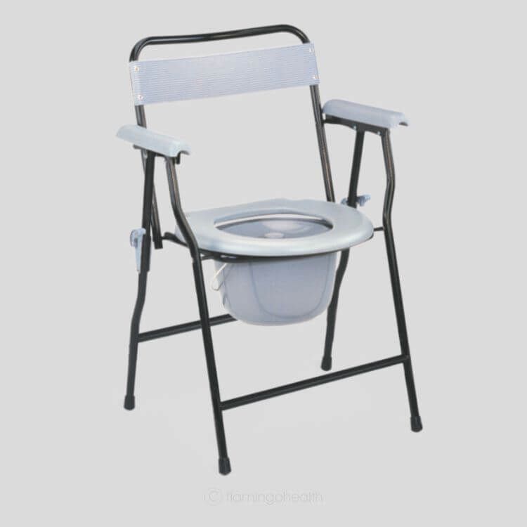 Flamingo Toilet Commode Chair - Foldable and Portable